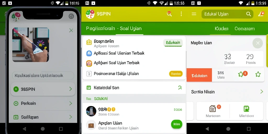 Tampilan antarmuka aplikasi 98SPIN yang interaktif dan mudah digunakan.