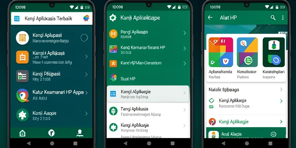 Antarmuka ID098 untuk penguncian aplikasi yang aman dan mudah digunakan.