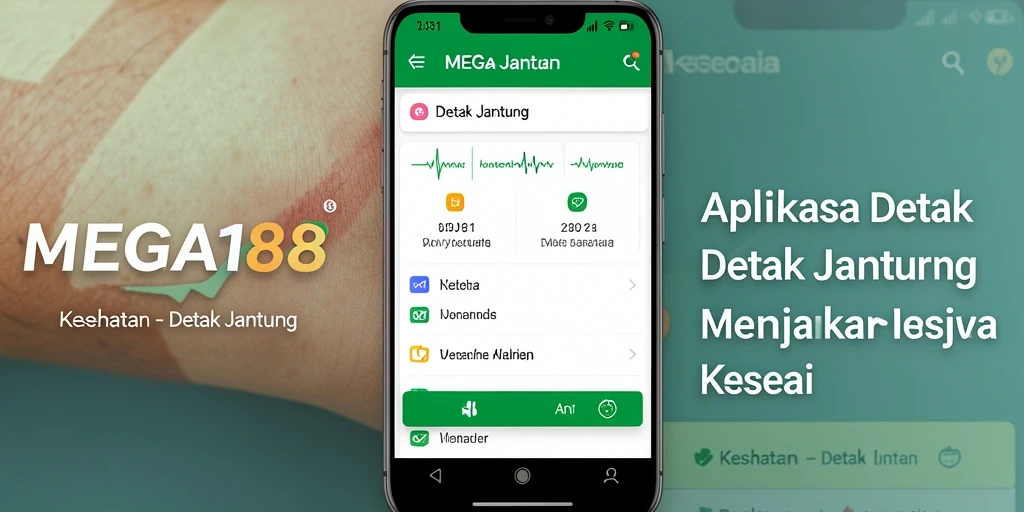 Screenshot antarmuka pemantauan detak jantung di MEGA188.