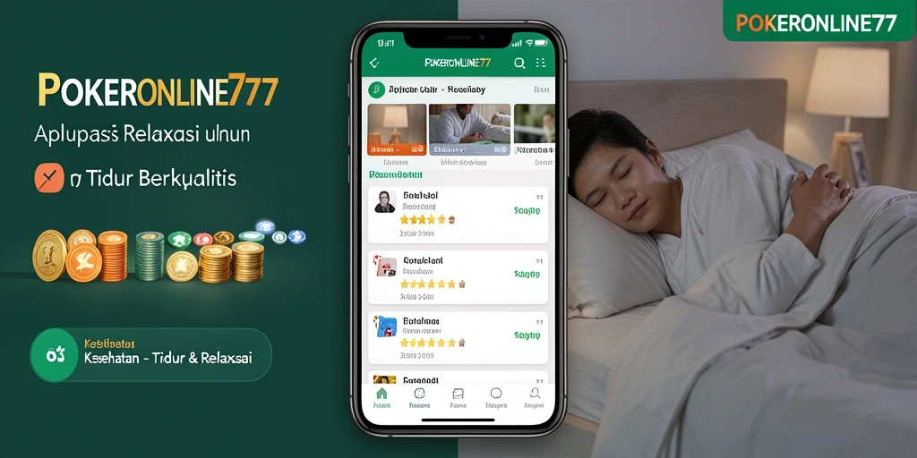 Antarmuka aplikasi POKERONLINE77 yang ramah pengguna untuk Tidur & Relaksasi.