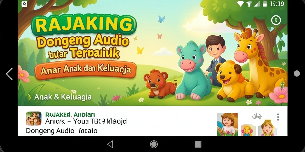 Tampilan antarmuka aplikasi RAJAKING yang menarik untuk anak-anak.