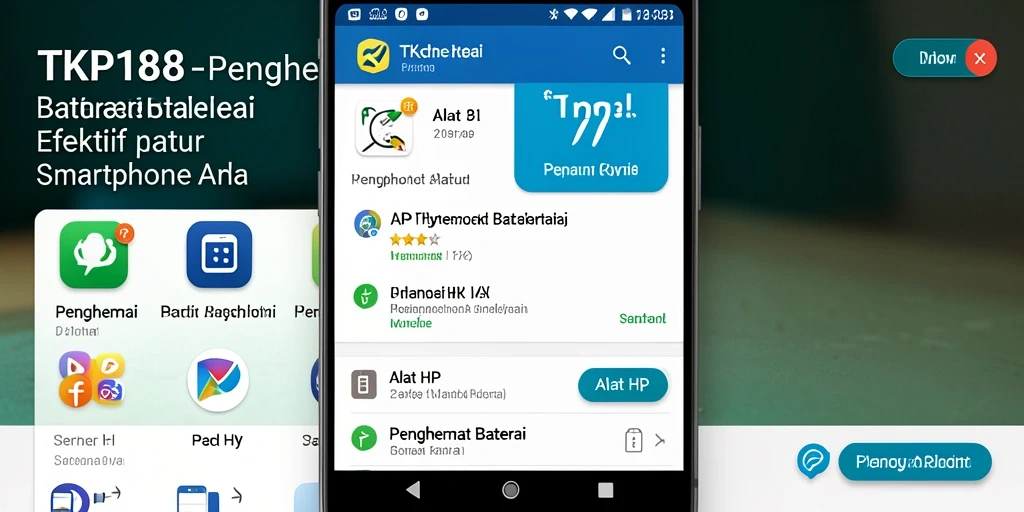 Antarmuka utama TKP188 yang menampilkan fungsi penghemat baterai.